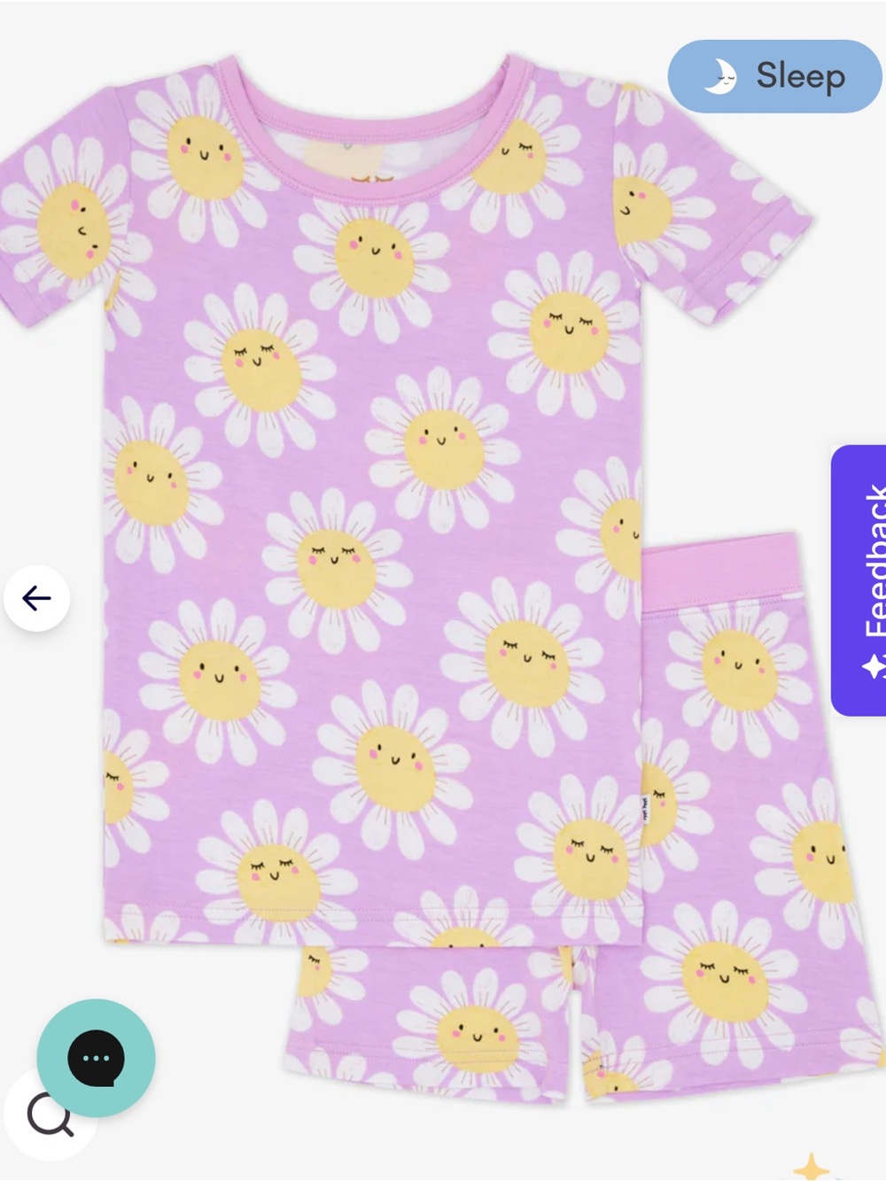 Little Sleepies Flower Power Bamboo Pajama Set – Size 7/8 – NWT